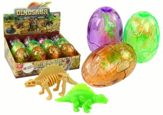 LEAN TOYS Duże Jajo Dinozaura 2 Figurki Jajko Dinozaury 9 cm