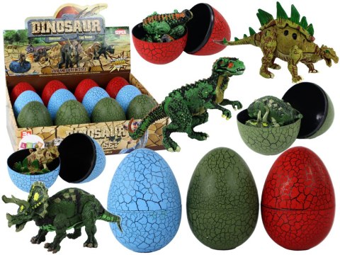 LEAN TOYS Jajo Figurka Dinozaura 3 Kolory 9cm