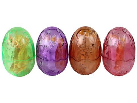 LEAN TOYS Otwierane Jajo Dinozaura Figurka Żółta 4 Kolory 9 cm