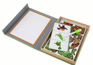 LEAN Toys Edukacyjny Zestaw Puzzli Magnetycznych Z Motywem Dinozaurów