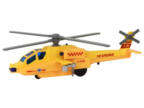 LEAN Toys Helikopter Śmigłowiec Aluminiowy Ratunkowy Z Napędem Mix Dźwięk Światła