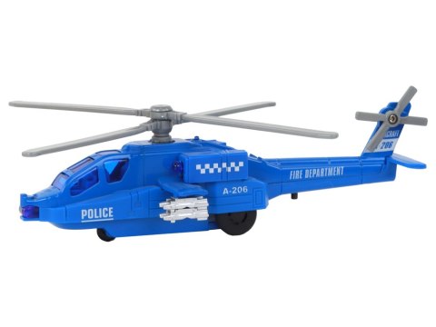 LEAN Toys Helikopter Śmigłowiec Aluminiowy Ratunkowy Z Napędem Mix Dźwięk Światła