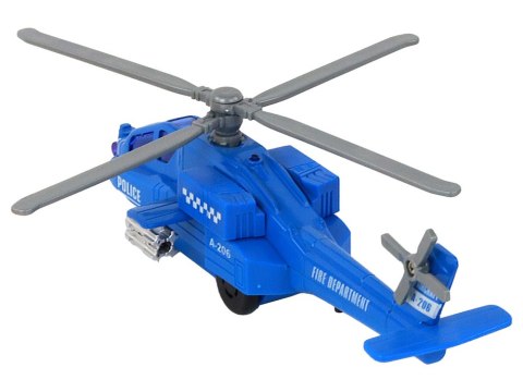 LEAN Toys Helikopter Śmigłowiec Aluminiowy Ratunkowy Z Napędem Mix Dźwięk Światła