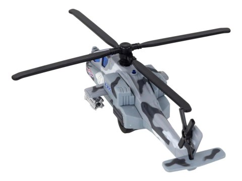 LEAN Toys Helikopter Wojskowy Śmigłowiec Militarny Aluminiowy Mix Dźwięk Światła