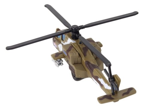 LEAN Toys Helikopter Wojskowy Śmigłowiec Militarny Aluminiowy Mix Dźwięk Światła