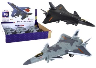 LEAN Toys Model Samolotu Z Napędem Frykcyjnym Czarny Szary