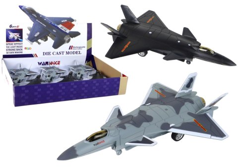 LEAN Toys Model Samolotu Z Napędem Frykcyjnym Czarny Szary