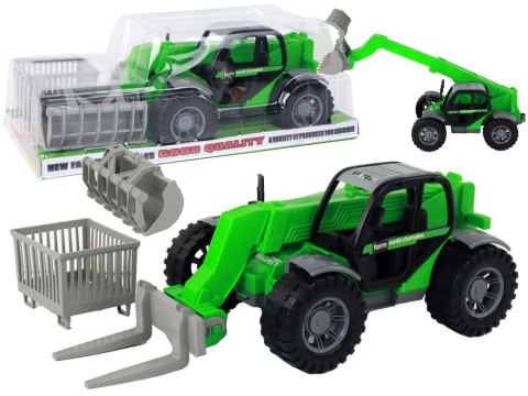 LEAN Toys Pojazd Rolniczy Traktor Zielony Dźwig Maszyna Rolnicza