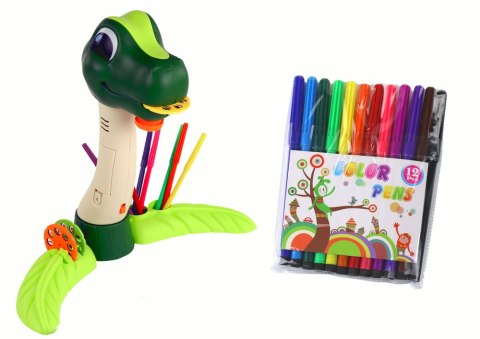 LEAN Toys Projektor do Rysowania Dinozaur Dźwięki Akcesoria