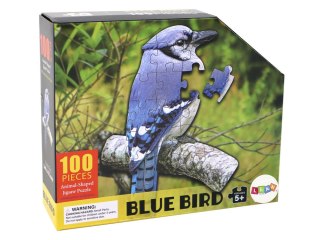 LEAN Toys Puzzle 100 Elementów Motyw Ptak Niebieski Zwierzęta