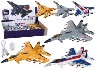 LEAN Toys Samolot Z Napędem Myśliwiec Mix Para Efekty Specjalne