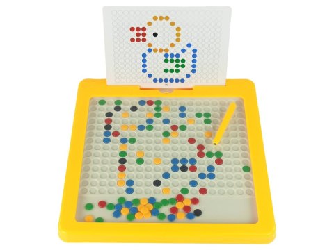 LEAN Toys Tablica Magnetyczna 100 Koralików Żółta