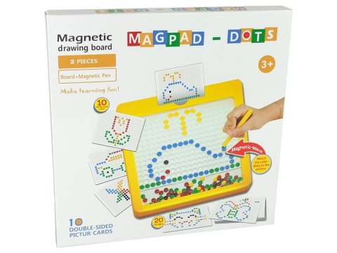 LEAN Toys Tablica Magnetyczna 100 Koralików Żółta