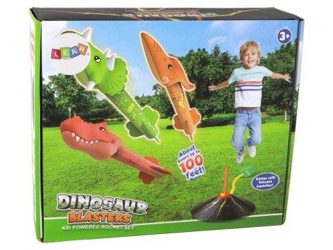 LEAN Toys Wyrzutnia Wulkan Rakieta Dinozaury Gra W Domu I Na Podwórku