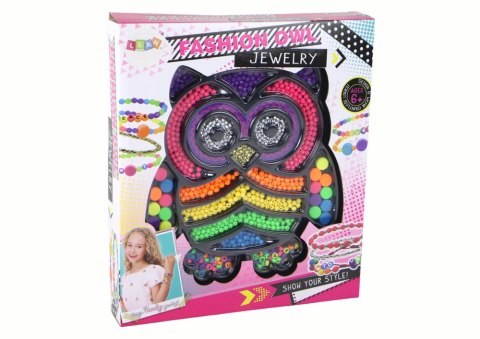 LEAN Toys Zestaw Do Robienia Biżuterii DIY Koraliki 3000 El. Sówka