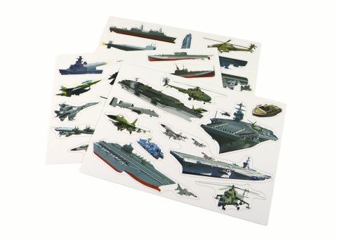 LEAN Toys Zestaw Edukacyjnych Puzzli Magnetycznych Z Motywem Statków Militarnych