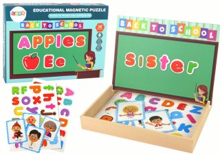 LEAN Toys Zestaw Edukacyjnych Puzzli Magnetycznych Z Wielofunkcyjną Tablicą