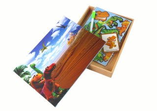 LEAN Toys Zestaw Edukacyjnych Puzzli Magnetycznych z Dinozaurami