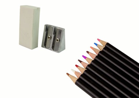 LEAN Zestaw Kredek W Tubie Strugaczka Gumka 74 El.