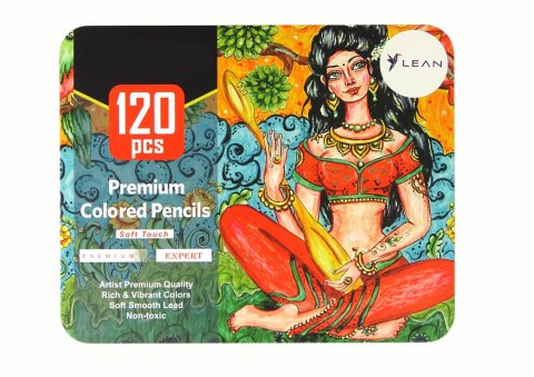 LEAN Zestaw Małego Artysty 120Szt. Kredek W Organizerze