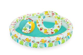 Bestway Zestaw Dmuchany Basen 3w1 Piłka Koło 122 x 20 cm Bestway 51124
