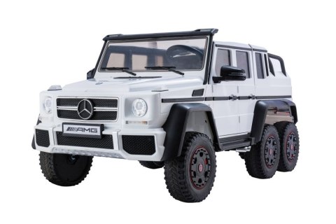 LEAN CARS Auto Na Akumulator Mercedes G63 6x4 24V Biały
