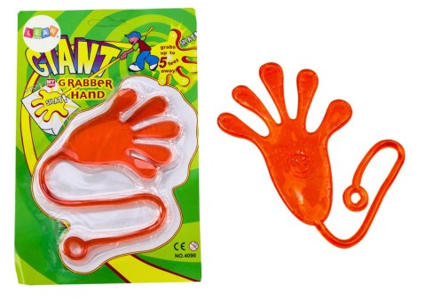 LEAN TOYS Lepka Rączka Łapka Elastyczna Glut Slime Pomarańczowa