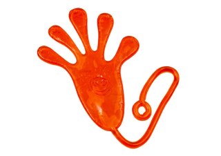 LEAN TOYS Lepka Rączka Łapka Elastyczna Glut Slime Pomarańczowa