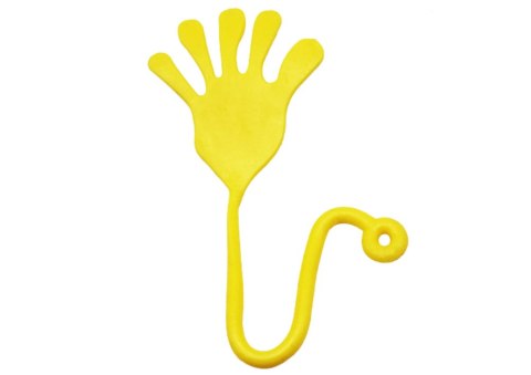 LEAN TOYS Lepka Rączka Łapka Elastyczna Glut Slime Żółta
