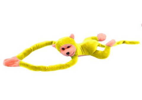 LEAN TOYS Maskotka Pluszowa Małpka z Dźwiękiem Żółta 60 cm