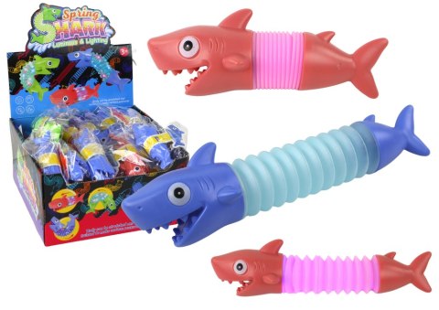 LEAN TOYS Rekin Do Rozciągania Antystresowy Świecący Pop Tube LED