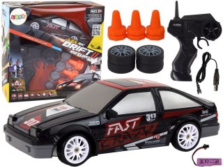 LEAN Toys Autko Sportowe Zdalnie Sterowane R/C 1:24 Czarne Wymienne Koła