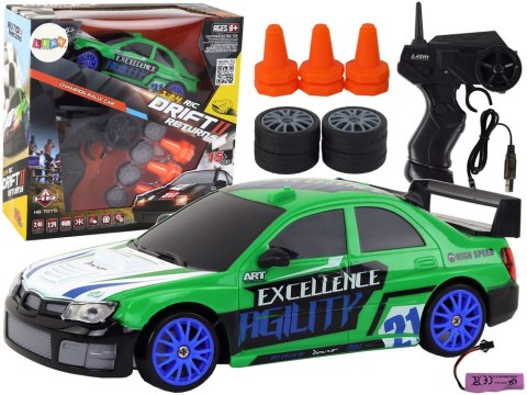 LEAN Toys Autko Sportowe Zdalnie Sterowane R/C 1:24 Zielone Wymienne Koła