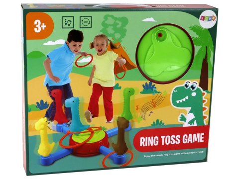 LEAN Toys Gra Zabawka Zręcznościowa Dinozaury Ringi 360*