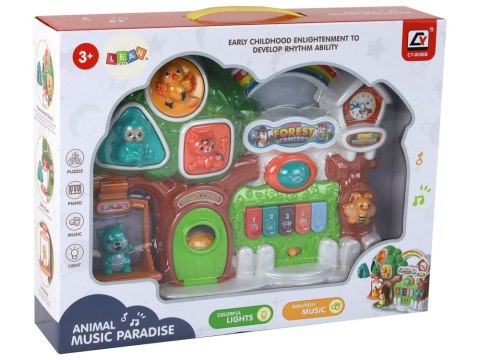 LEAN Toys Zestaw Pianinko Koncert Las Zwierzątka Panel Edukacyjny