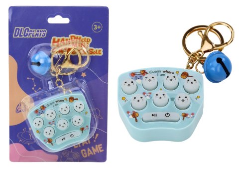 LEAN TOYS Gra Elektroniczna Kieszonkowa Brelok Pop It Zręcznościowa Niebieska