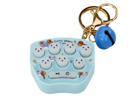 LEAN TOYS Gra Elektroniczna Kieszonkowa Brelok Pop It Zręcznościowa Niebieska