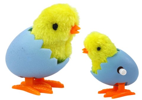 LEAN TOYS Skaczący Kurczak W Skorupce Jajka Nakręcany Pluszowy Żółty