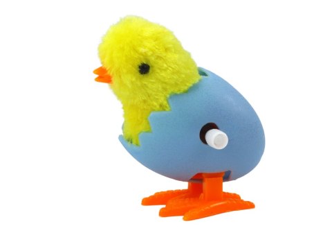 LEAN TOYS Skaczący Kurczak W Skorupce Jajka Nakręcany Pluszowy Żółty