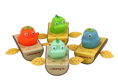 LEAN TOYS Zabawka Do Kąpieli Nakręcana Dinozaur w Łódce