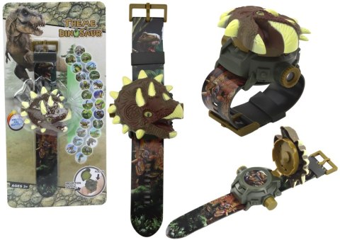 LEAN TOYS Zegarek Projektor 3D Dinozaur Triceratops 22cm x 5cm x 3cm