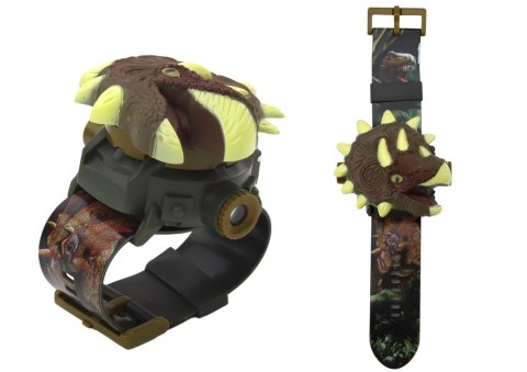 LEAN TOYS Zegarek Projektor 3D Dinozaur Triceratops 22cm x 5cm x 3cm