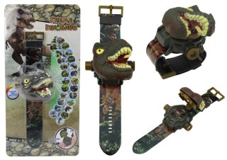 LEAN TOYS Zegarek Projektor 3D Dinozaur Tyranozaur Rex 22cmx 6,5cm x 4,5cm