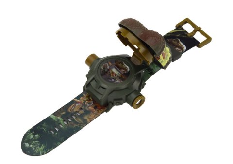 LEAN TOYS Zegarek Projektor 3D Dinozaur Tyranozaur Rex 22cmx 6,5cm x 4,5cm