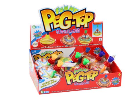 LEAN Toys Bączek Dla Dzieci Do Kręcenia Tradycyjny Wirujący 15cm x 14cm 3 Wzory