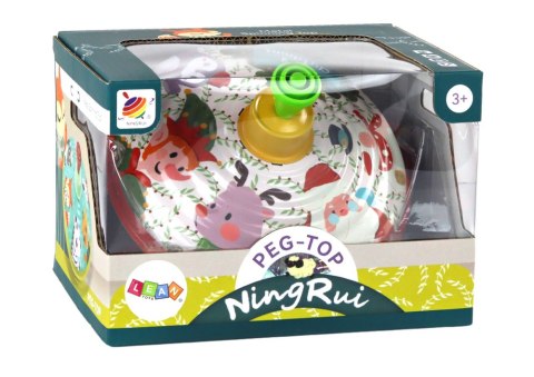 LEAN Toys Bączek Metalowy Wirujący Święty Mikołaj Zabawka Tradycyjny