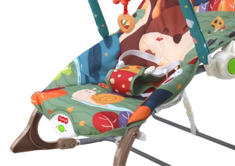 LEAN Toys Bujaczek Krzesełko Leżaczek 2w1 Wibracja Dźwięk Lisek