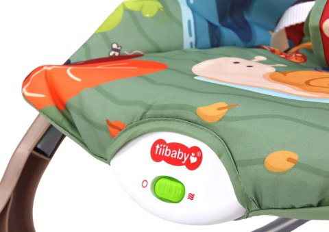 LEAN Toys Bujaczek Krzesełko Leżaczek 2w1 Wibracja Dźwięk Lisek