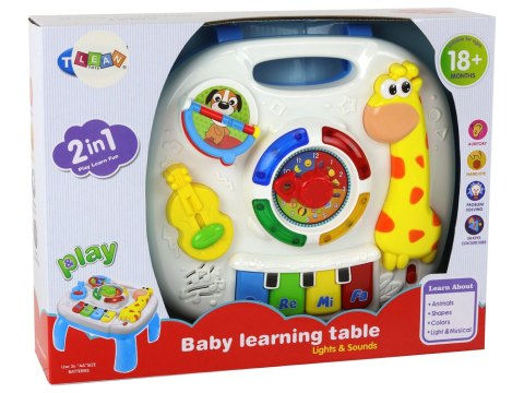 LEAN Toys Edukacyjny Interaktywny Stolik Tablica 2w1 Dla Maluchów Żyrafa