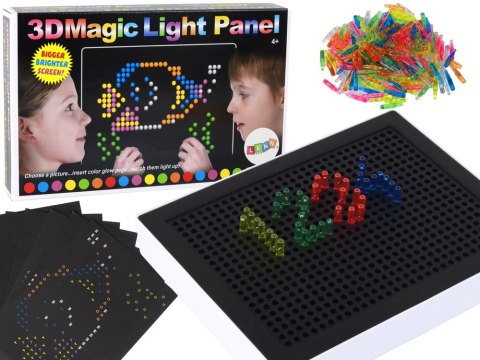 LEAN Toys Magiczna Tablica Edukacyjna 3D Podświetlana Układanka 180 ele.